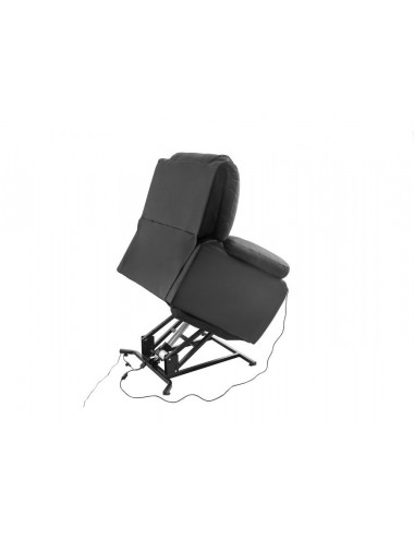 Fauteuil relax électrique noir en simili cuir